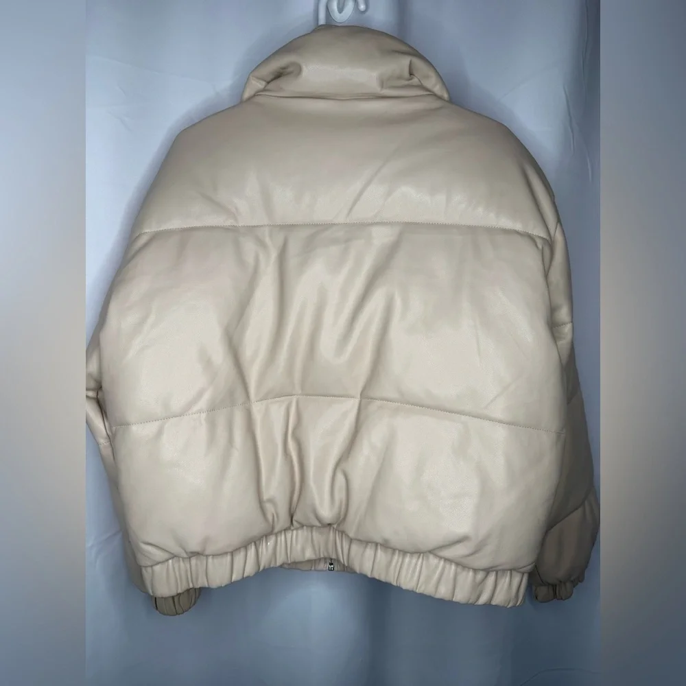 Abercrombie & Fitch CINCHED CUFF MINI PUFF - Winter Jacket beige size M - Picture 10 of 14